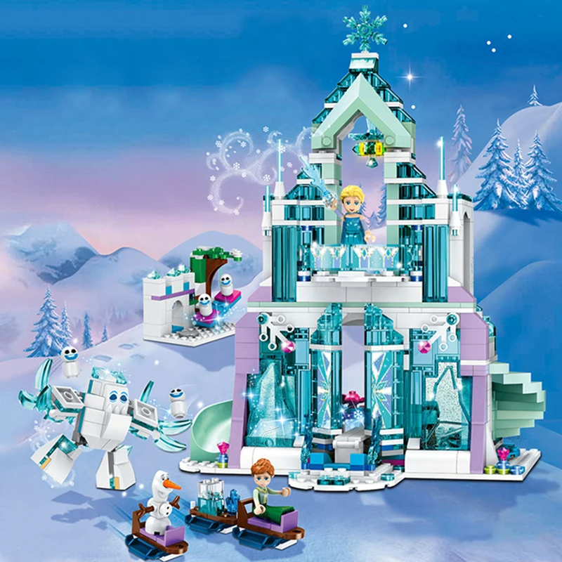 711pcs Building Blocks 25002 Compatible With Legoinglys 37016 Princess Elsa Anna Magic Ice Castle Palace Model Girl Toys 43172
711pcs Building Blocks 25002 Compatible With Legoinglys 37016 Princess Elsa Anna Magic Ice Castle Palace Model Girl Toys 43172