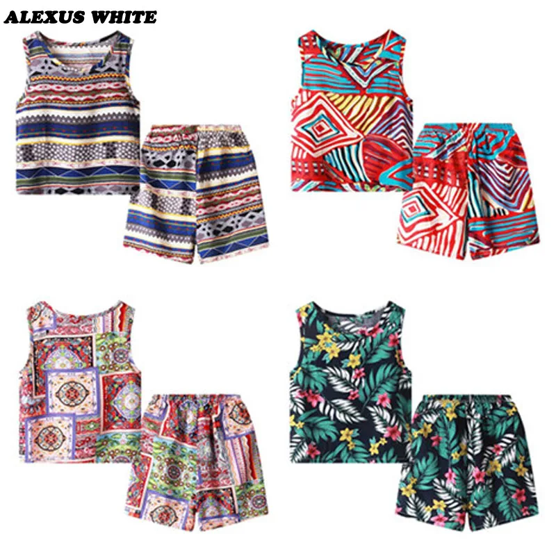 Summer Children 2020 Folk-custom Style Girls & Boys Geometric Patterns 2PCS Sleeveless Flower Print Sets for Kids
Summer Children 2020 Folk-custom Style Girls & Boys Geometric Patterns 2PCS Sleeveless Flower Print Sets for Kids