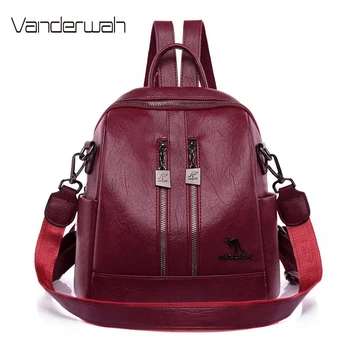 Women Soft PU Leather Backpacks Casual Multifunction Female Shoulder Bags Travel Ladies Backpacks for School Teenagers Girls Sac 
Women Soft PU Leather Backpacks Casual Multifunction Female Shoulder Bags Travel Ladies Backpacks for School Teenagers Girls Sac
