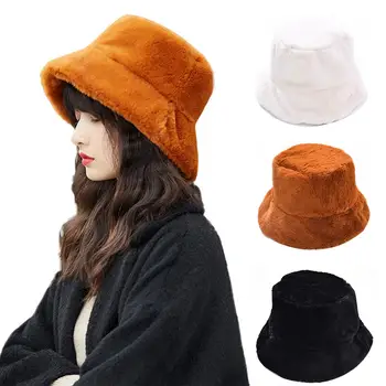 Large Size Chic Women Winter Travel Solid Color Plushy Faux Fur Wide Brim Thick Warm Bucket Cap
Large Size Chic Women Winter Travel Solid Color Plushy Faux Fur Wide Brim Thick Warm Bucket Cap