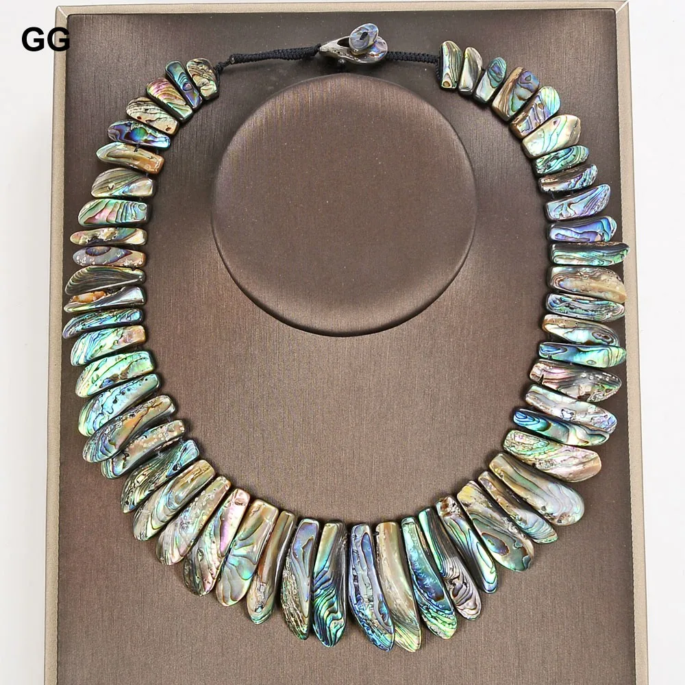 GG 19'' Handmade Natural Mix Color Green Paua Abalone Shell Chokers Necklace For Women
GG 19'' Handmade Natural Mix Color Green Paua Abalone Shell Chokers Necklace For Women