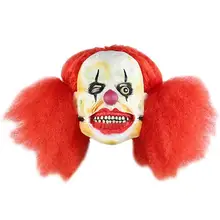 Maska jokera film batman mroczny rycerz Cosplay Horror straszny klaun maska z zielonymi wąsami peruka Halloween maska lateksowa kostium imprezowy(China)