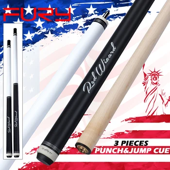 FURY EA 3 Pieces Punch Jump Cue American Quick joint Ash And Maple 2 Options Shaft Black&White Professional Break Jump Cues 2019
FURY EA 3 Pieces Punch Jump Cue American Quick joint Ash And Maple 2 Options Shaft Black&White Professional Break Jump Cues 2019