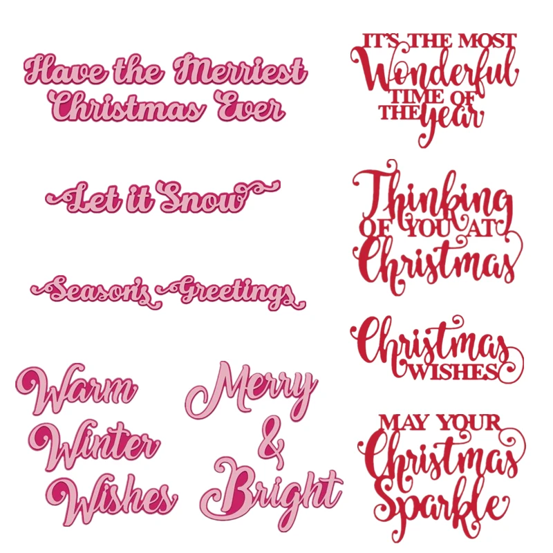 "Merry & Bright" "Let it snow" Christmas Words Metal Cutting Dies for Scrapbooking DIY Paper Card Making Decoration New 2019
"Merry & Bright" "Let it snow" Christmas Words Metal Cutting Dies for Scrapbooking DIY Paper Card Making Decoration New 2019