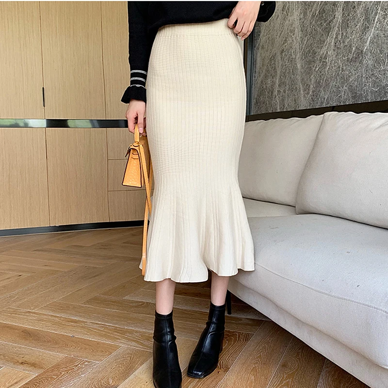 Korean Fashion Knitted Skirt Women 2022 Autumn Winter Mermaid Skirt Vintage High Waist Long Skirts jupe femme
Korean Fashion Knitted Skirt Women 2022 Autumn Winter Mermaid Skirt Vintage High Waist Long Skirts jupe femme