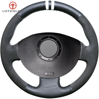 LQTENLEO Black Genuine Leather Suede Car Steering Wheel Cover For Renault Megane 2 2003-2008 Kangoo 2008-2012 Scenic 2 2003-2010 
LQTENLEO Black Genuine Leather Suede Car Steering Wheel Cover For Renault Megane 2 2003-2008 Kangoo 2008-2012 Scenic 2 2003-2010