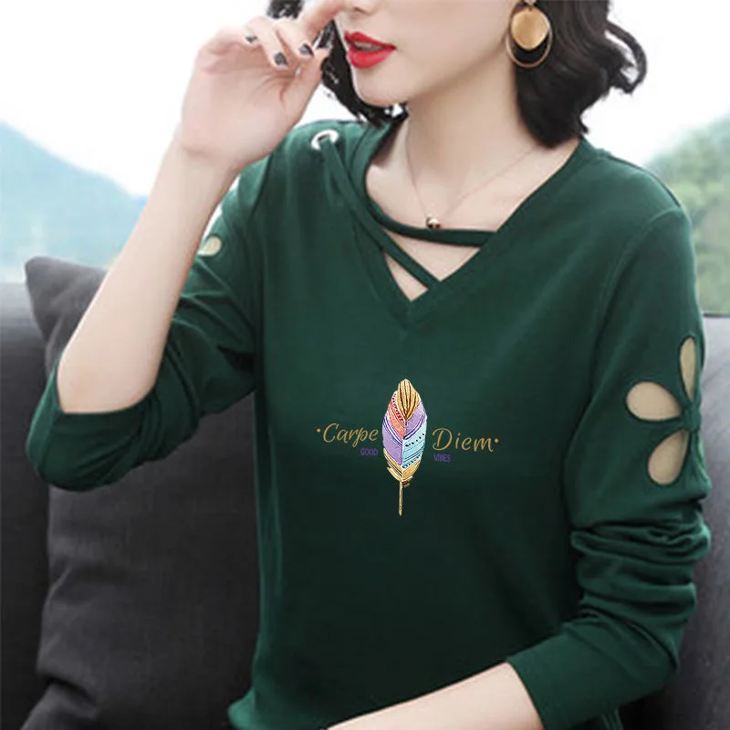 2021 New Autumn 100% Cotton T Shirt Woman Long Sleeve Shirt Hollow Out Woman T-shirt Loose Women Shirts
2021 New Autumn 100% Cotton T Shirt Woman Long Sleeve Shirt Hollow Out Woman T-shirt Loose Women Shirts