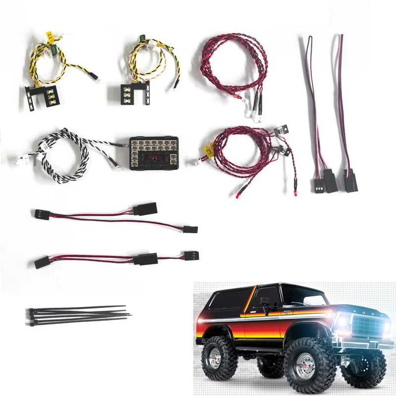 New Product LED Light System Front & Rear Lamp Group for 1/10 RC Car Traxxas TRX4 Bronco Front and Back Headlights
New Product LED Light System Front & Rear Lamp Group for 1/10 RC Car Traxxas TRX4 Bronco Front and Back Headlights