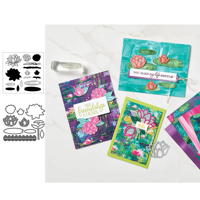 JC Rubber Stamps and Cutting Die Scrapbooking Lotus Flower Pond Craft Stencil Card Make Album Sheet Decoration 2020 Die Cut New
JC Rubber Stamps and Cutting Die Scrapbooking Lotus Flower Pond Craft Stencil Card Make Album Sheet Decoration 2020 Die Cut New