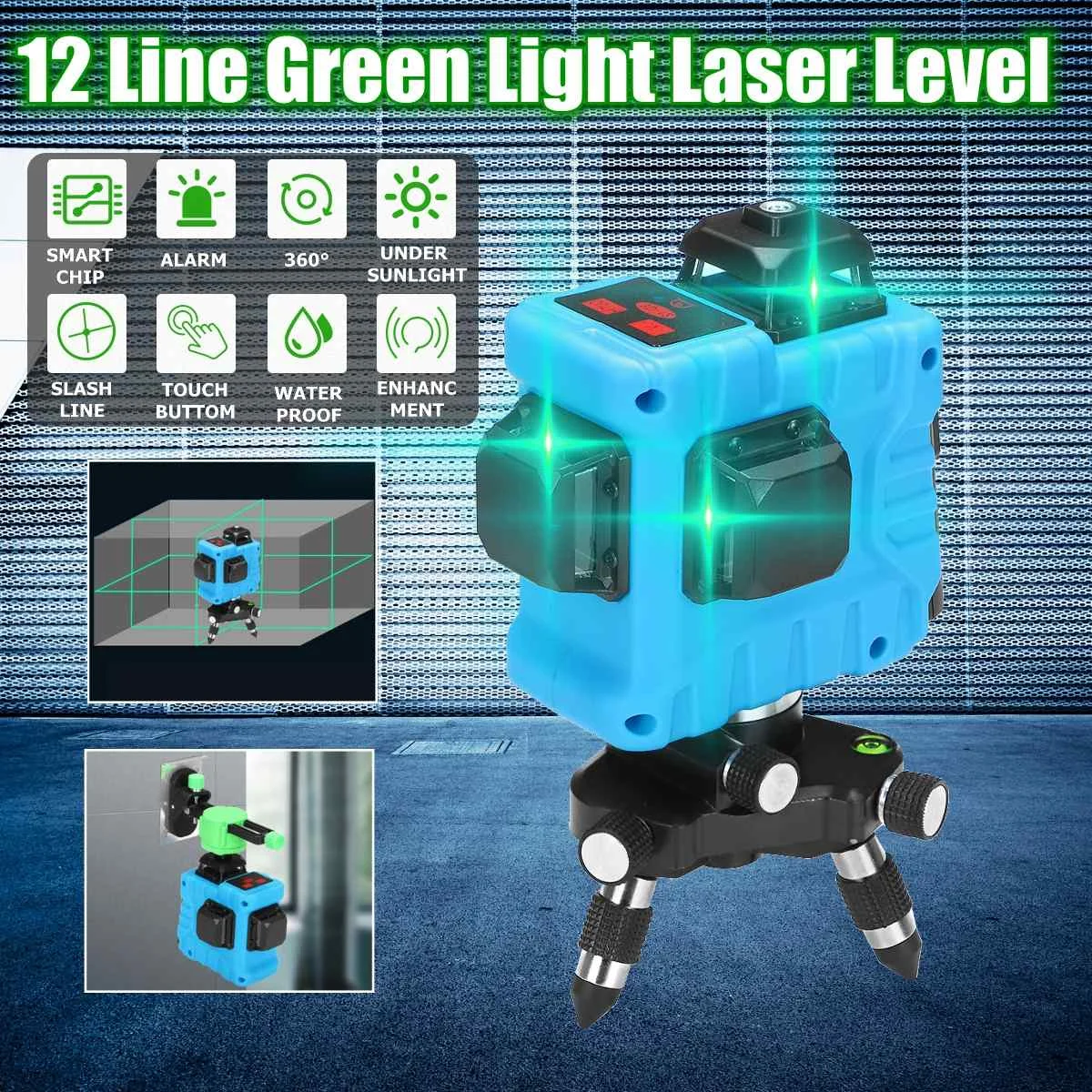 EU/US 12 Lines 3D Laser Level Level Self-Leveling 360 Horizontal And Vertical Cross Super Powerful Green Laser Level
EU/US 12 Lines 3D Laser Level Level Self-Leveling 360 Horizontal And Vertical Cross Super Powerful Green Laser Level