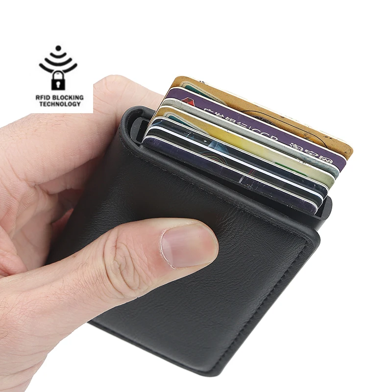 New Men's Card Holder Metal Aluminum Case Anti-Demagnetization Automatic Cartridge RFID Bank Card Holder
New Men's Card Holder Metal Aluminum Case Anti-Demagnetization Automatic Cartridge RFID Bank Card Holder