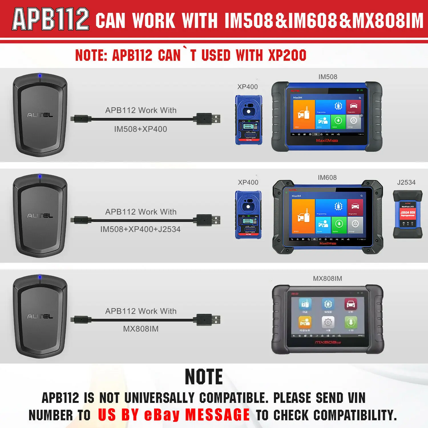2020 Autel IM608 OBD2 Diagnostic Tool IMMO Key Programmer ECU Coding APB112+G-BOX2