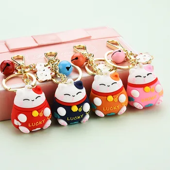 TEH New Cartoon Lucky Cat Keychain Pendant Cute Car Bag Key Rings For Women Key Holder Trendy Jewelry Accessories Gift
TEH New Cartoon Lucky Cat Keychain Pendant Cute Car Bag Key Rings For Women Key Holder Trendy Jewelry Accessories Gift