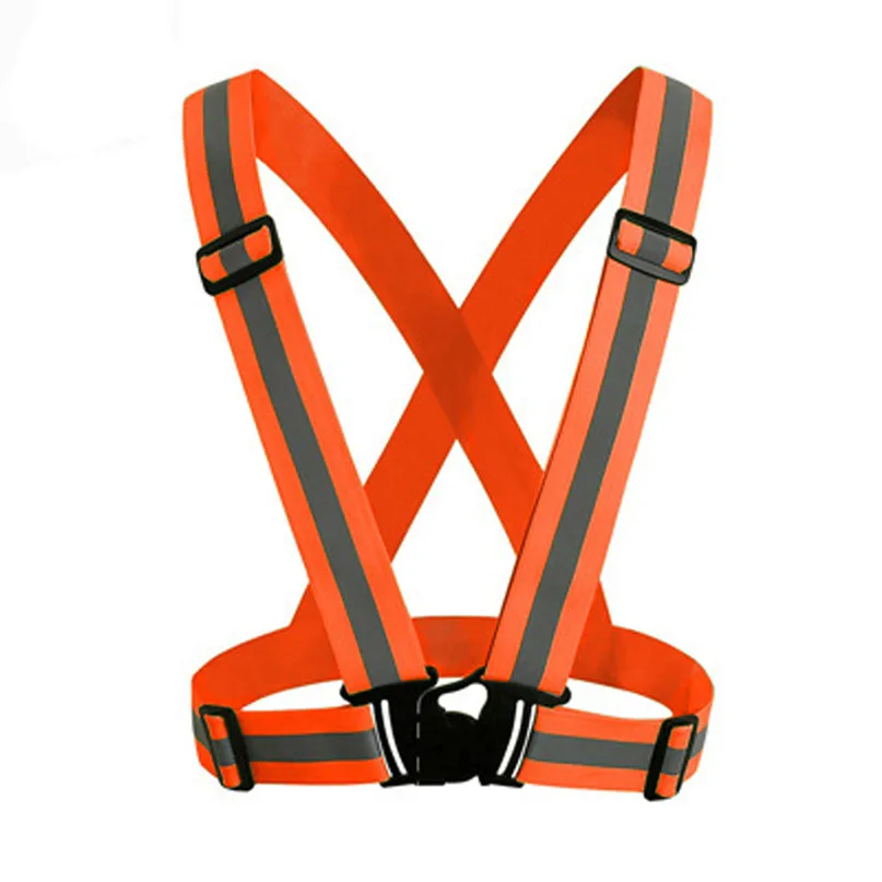 Adjustable Safety Security High Visibility Reflective Vest Gear Stripes Jacket Night Running Wholesale #2A26 (4)