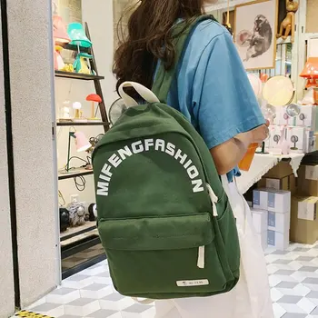 Solid Color Alphabet Girl Large Capacity School Bag Campus Small Fresh Simple Wild Female Student Backpack Fashion
Solid Color Alphabet Girl Large Capacity School Bag Campus Small Fresh Simple Wild Female Student Backpack Fashion