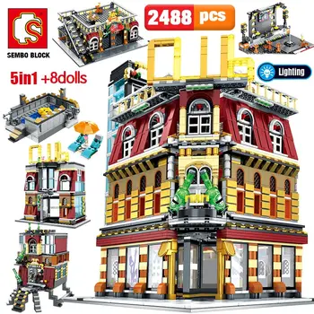 SEMBO 5-in-1 USB Light Nightclub House Building Blocks City Street View Series Figures Bricks Education Toys for Kid
SEMBO 5-in-1 USB Light Nightclub House Building Blocks City Street View Series Figures Bricks Education Toys for Kid