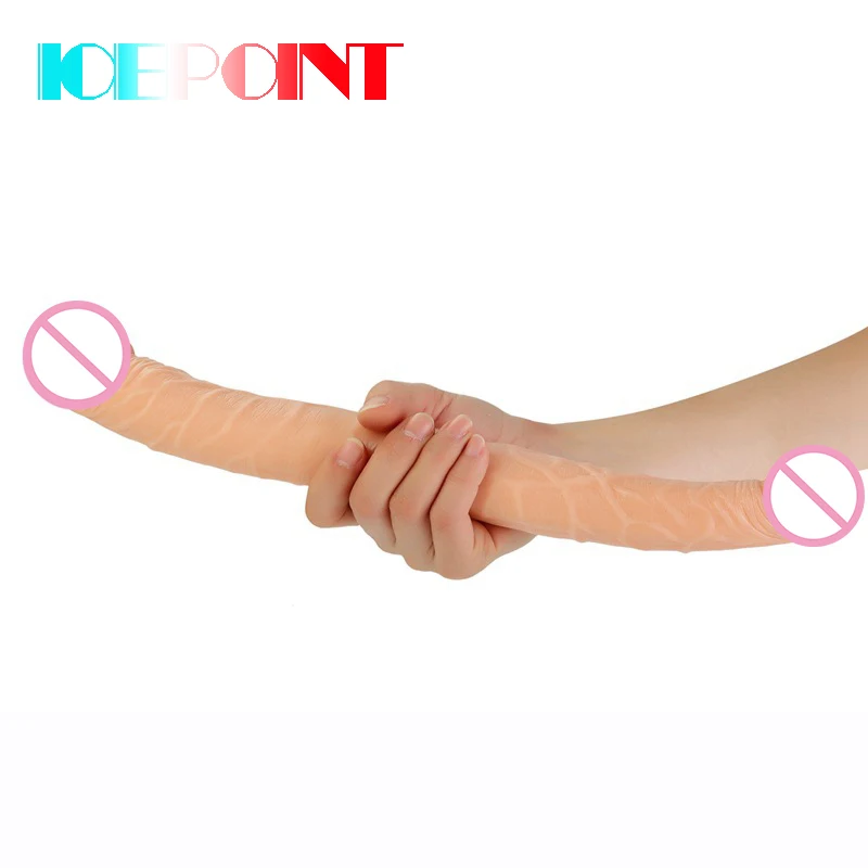 Double Dildo 14.6 inch Long Dildo Realistic Penis For lesbian Females Flirting Masturbation Stimulate Vaginal Sex Toys For Women