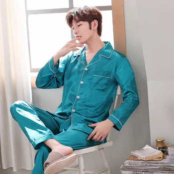 Long Sleeve Imitated Silk Fabric Men Solid Color Spring And Autumn Cardigan Fold-down Collar Silk Casual Hot Selling Home Wear U
Long Sleeve Imitated Silk Fabric Men Solid Color Spring And Autumn Cardigan Fold-down Collar Silk Casual Hot Selling Home Wear U