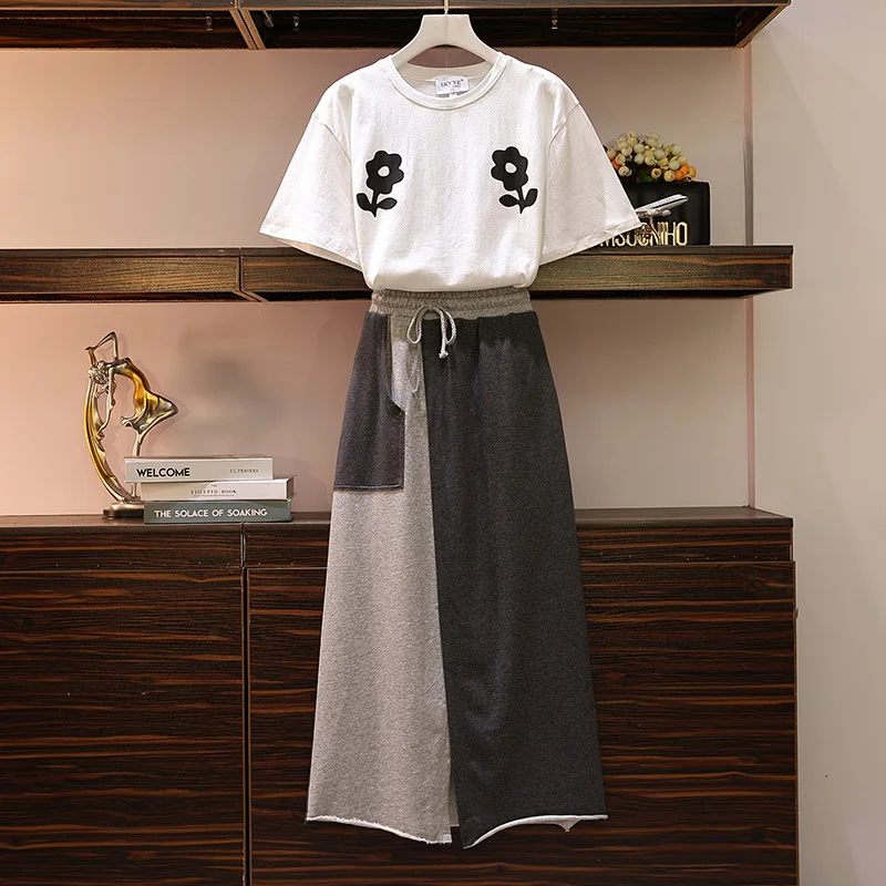 2019 Summer New Style Large Size Dress Large GIRL'S Fashion Slimming Printed T-shirt + Skirt Two-Piece Set
2019 Summer New Style Large Size Dress Large GIRL'S Fashion Slimming Printed T-shirt + Skirt Two-Piece Set