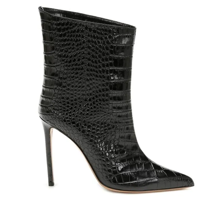 Brand Women Boots Fashion Super High Heel Ankle Boots Faux Leather Autumn Pointed Toe Boots Winter Female Boots 2019 Black
Brand Women Boots Fashion Super High Heel Ankle Boots Faux Leather Autumn Pointed Toe Boots Winter Female Boots 2019 Black