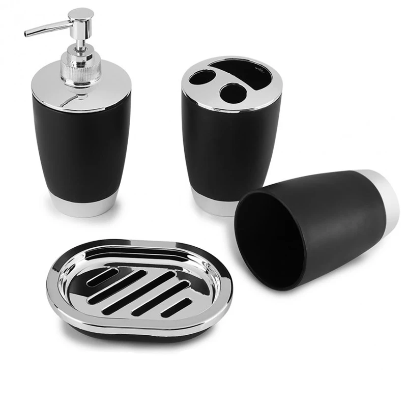 4Pcs/Set Bathroom Suit Set Bathing Accessories Goods Includes Soap Box Cup Toothbrush Holder Soap Dispenser Soap Dish Set
4Pcs/Set Bathroom Suit Set Bathing Accessories Goods Includes Soap Box Cup Toothbrush Holder Soap Dispenser Soap Dish Set