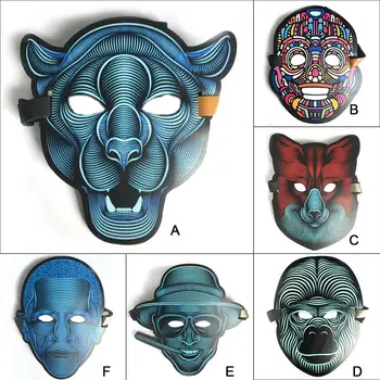 2020 Halloween LED Luminous Mask Masquerade Horror Mask Terror Cold Light Masks Halloween Festival Party Halloween decor Prop
2020 Halloween LED Luminous Mask Masquerade Horror Mask Terror Cold Light Masks Halloween Festival Party Halloween decor Prop