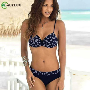MUOLUX 2020 Sexy Push Up Bikini Set Two Piece Polka Dots Bandeau Swimsuit Women Swimwear Plus Size Female Bathing Suit Beachwear
MUOLUX 2020 Sexy Push Up Bikini Set Two Piece Polka Dots Bandeau Swimsuit Women Swimwear Plus Size Female Bathing Suit Beachwear