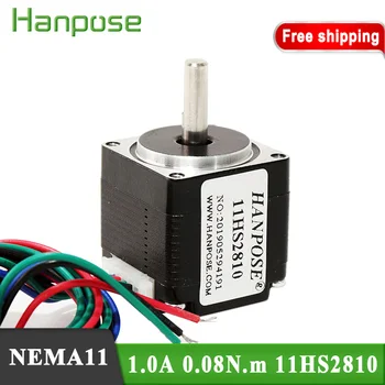 1 pcS Nema11 Stepper Motor 0.08N.m/1.0A 11HS2810 motor Mill Laser Engraving New Stepper Motor for mini cnc 3D printer
1 pcS Nema11 Stepper Motor 0.08N.m/1.0A 11HS2810 motor Mill Laser Engraving New Stepper Motor for mini cnc 3D printer