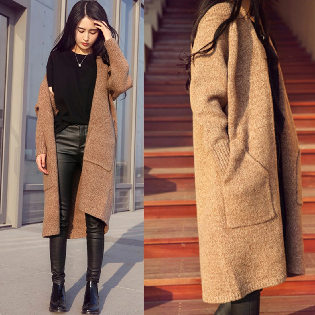 New fashion Spring Autumn Winter Single Breasted Cashmere Knitted Long Cardigans Sweaters Coat for Women
New fashion Spring Autumn Winter Single Breasted Cashmere Knitted Long Cardigans Sweaters Coat for Women