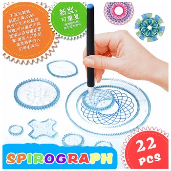 22pcs Spirograph Drawing Toys Set Interlocking Gears Wheels Painting Drawing Accessories Creative Educational Toy Spirographs
22pcs Spirograph Drawing Toys Set Interlocking Gears Wheels Painting Drawing Accessories Creative Educational Toy Spirographs
