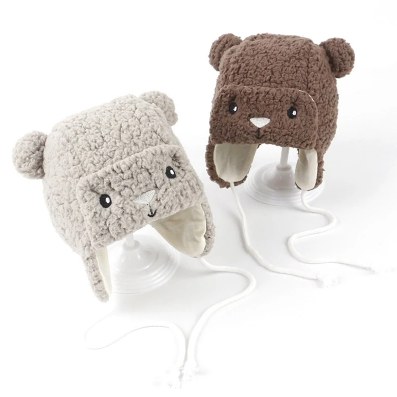 New Cute Bear Baby Earmuffs Hats Winter Velvet Warm Infant Caps Cartoon Soft Beanie Cap for Baby Boys Girls Hats Photography
New Cute Bear Baby Earmuffs Hats Winter Velvet Warm Infant Caps Cartoon Soft Beanie Cap for Baby Boys Girls Hats Photography