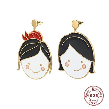 925 Sterling Silver Hanging Dangle Drop Earrings For Women Teens Cute Big Geometric Beautiful Girls Face Asymmetry Ear Jewelry
925 Sterling Silver Hanging Dangle Drop Earrings For Women Teens Cute Big Geometric Beautiful Girls Face Asymmetry Ear Jewelry
