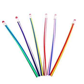 5PCS Colorful Magic Bendy Flexible Soft Pencil with Eraser Pencils Curved Toy Pen Small Gift High Striped HB Wood Random Color
5PCS Colorful Magic Bendy Flexible Soft Pencil with Eraser Pencils Curved Toy Pen Small Gift High Striped HB Wood Random Color
