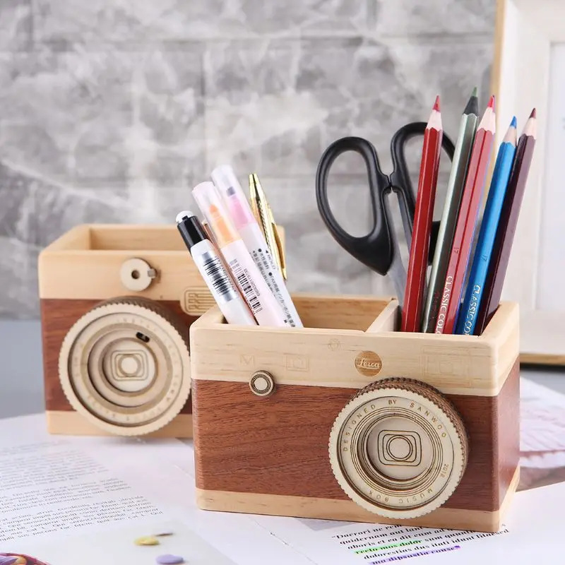 Creative Camera Pattern Wooden Pen Pencil Case Holder Stand Desktop Sundries Storage Box Multi Purpose Use
Creative Camera Pattern Wooden Pen Pencil Case Holder Stand Desktop Sundries Storage Box Multi Purpose Use