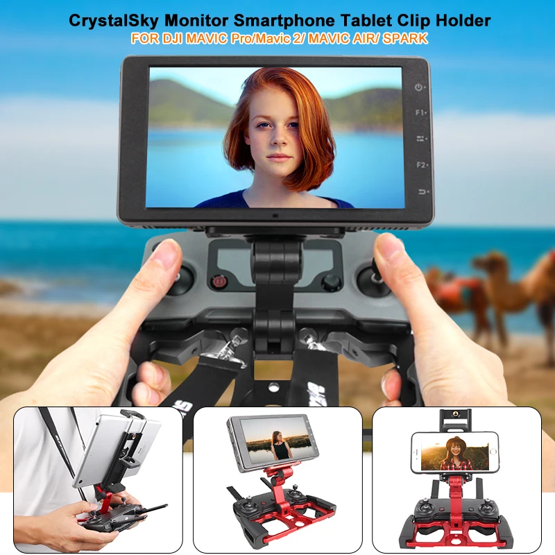 Aluminum Smartphone Tablet CrystalSky Monitor Bracket Clip Holder for DJI MAVIC 2 PRO /AIR /Spark/ Remote Controller Drone
Aluminum Smartphone Tablet CrystalSky Monitor Bracket Clip Holder for DJI MAVIC 2 PRO /AIR /Spark/ Remote Controller Drone