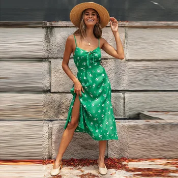 Women Bohemian Bow Bandage Flower Printed Party Dress Spaghetti Strap Sexy V neck Casual Dress 2020 Summer New Fashion Dress
Women Bohemian Bow Bandage Flower Printed Party Dress Spaghetti Strap Sexy V neck Casual Dress 2020 Summer New Fashion Dress