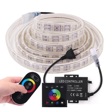 Super Bright RGB LED Strip Light 220V 5050 120LED/m Remote Control Waterproof Double Row Flex Ribbon Tape Light Home Decoration
Super Bright RGB LED Strip Light 220V 5050 120LED/m Remote Control Waterproof Double Row Flex Ribbon Tape Light Home Decoration