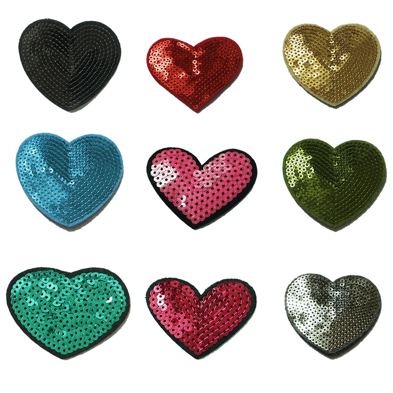 Sewing Patch Fashion Sequin Various Colors Heart Stripe Badge Heat Transfer Patch Clothes Ironing DIY Hot Sticker Embroidery
Sewing Patch Fashion Sequin Various Colors Heart Stripe Badge Heat Transfer Patch Clothes Ironing DIY Hot Sticker Embroidery