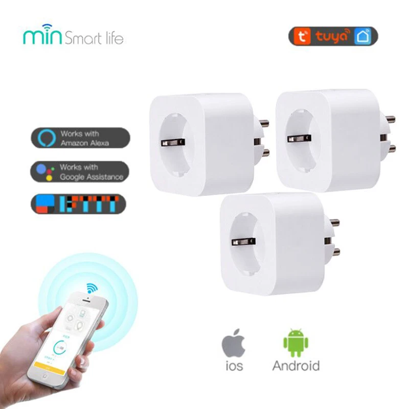 Min 3PCS Tuya WiFi Smart Socket Electrical EU Plug Power Monitor App Remote Control Smart Life Work With Alexa Google IFTTT Home
Min 3PCS Tuya WiFi Smart Socket Electrical EU Plug Power Monitor App Remote Control Smart Life Work With Alexa Google IFTTT Home