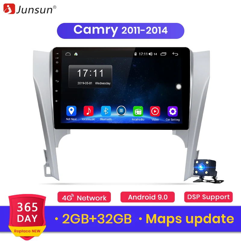 Junsun V1 2G+32G Android 9.0 DSP For Toyota Camry 2011-2014 Car Radio Multimedia Video Player Navigation GPS RDS 2 din dvd
Junsun V1 2G+32G Android 9.0 DSP For Toyota Camry 2011-2014 Car Radio Multimedia Video Player Navigation GPS RDS 2 din dvd