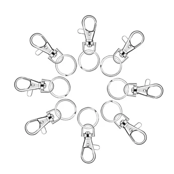 50 Sets Keychain Hooks with Key Rings Keychain Clip Hook with Ring for Lanyard Jewelry Making DIY Crafts Jewelry Findings
50 Sets Keychain Hooks with Key Rings Keychain Clip Hook with Ring for Lanyard Jewelry Making DIY Crafts Jewelry Findings