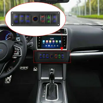 6 Gang Rocker Switch Panel Circuit Breaker + LED Voltmeter RV Car Marine Boat Environmentally Friendly Anti-retardant Materials
6 Gang Rocker Switch Panel Circuit Breaker + LED Voltmeter RV Car Marine Boat Environmentally Friendly Anti-retardant Materials