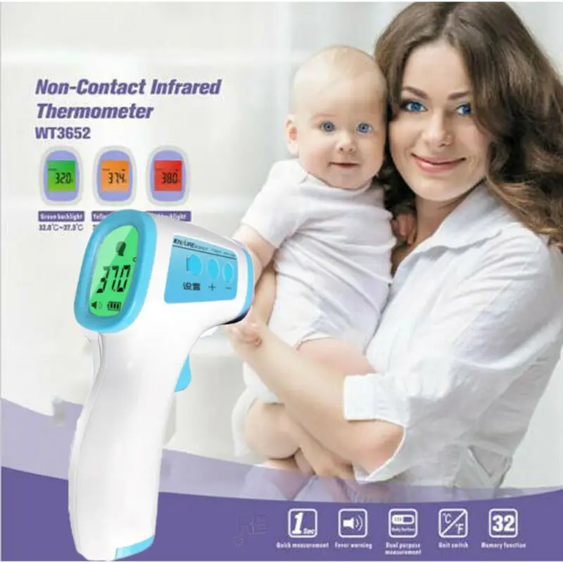Infrared Digital Baby Adult Forehead Thermometer No Touch Temperature Gun Health
Infrared Digital Baby Adult Forehead Thermometer No Touch Temperature Gun Health