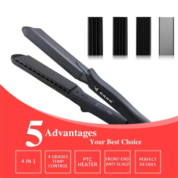 4 in 1 Multi-functional Ceramic curly hair Hair Straightener hair crimper Straightening Board Splint hair curler Perm Device
4 in 1 Multi-functional Ceramic curly hair Hair Straightener hair crimper Straightening Board Splint hair curler Perm Device