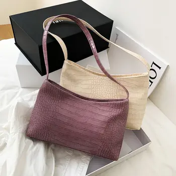 Fashion Crocodile Leather Women Bag Retro Alligator Bag Shoulder Crossbody Handbag Ladies Hand Bags Female Handbag Baguette Bag 
Fashion Crocodile Leather Women Bag Retro Alligator Bag Shoulder Crossbody Handbag Ladies Hand Bags Female Handbag Baguette Bag