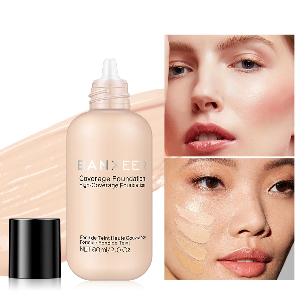 60 ML Liquid Foundation Matte Long Lasting Makeup Full Coverage Concealer Makeup Foundation Cream Base Oil Control Cosmetic Tool
60 ML Liquid Foundation Matte Long Lasting Makeup Full Coverage Concealer Makeup Foundation Cream Base Oil Control Cosmetic Tool