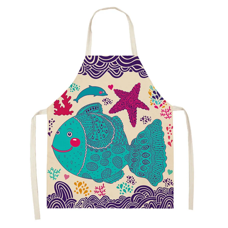 Flower Marine Aprons Life Fish Arpons Restaurant Cooking Bib Aprons Women Lady for Home Kitchen Catering Anti-Fouling
Flower Marine Aprons Life Fish Arpons Restaurant Cooking Bib Aprons Women Lady for Home Kitchen Catering Anti-Fouling
