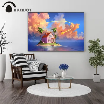 Allenjoy Dragon Ball Canvas Paintings Watercolor Cloud Island House Coconut Tree Ocean Posters Japan Animation Kid Room Picture
Allenjoy Dragon Ball Canvas Paintings Watercolor Cloud Island House Coconut Tree Ocean Posters Japan Animation Kid Room Picture