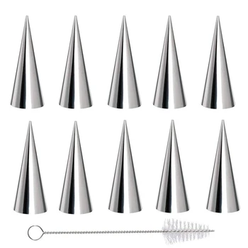 Cream Horn Molds, Cannoli Forms Stainless Steel Non-Stick Baking Lady Lock Forms, Large Size Denmark Coil Croissant.Eam Mold Con
Cream Horn Molds, Cannoli Forms Stainless Steel Non-Stick Baking Lady Lock Forms, Large Size Denmark Coil Croissant.Eam Mold Con
