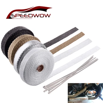 SPEEDWOW 5M/10M/15M Exhaust Header Pipe Heat Exhaust Thermo Wrap Shield Protective Tan Tape Fireproof Insulating Cloth Roll
SPEEDWOW 5M/10M/15M Exhaust Header Pipe Heat Exhaust Thermo Wrap Shield Protective Tan Tape Fireproof Insulating Cloth Roll